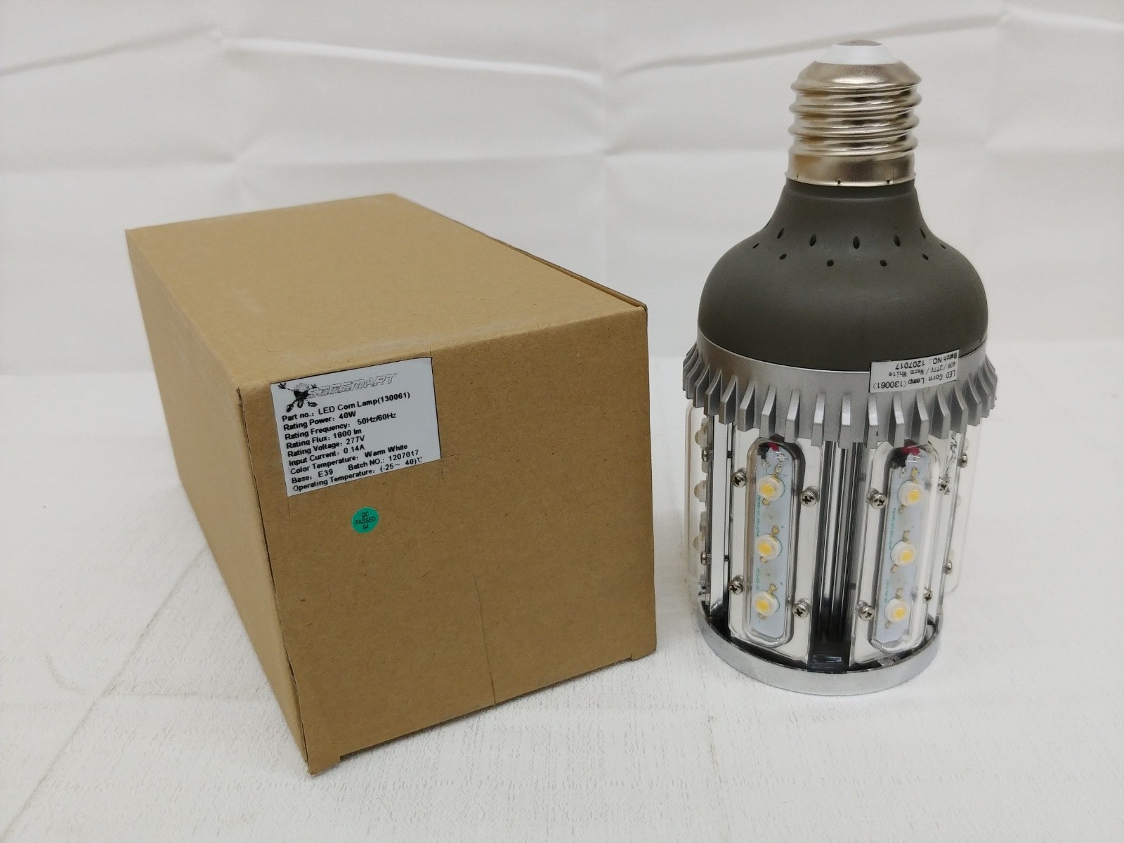 LED Corn Bulb High Power Bulb 40W Warm White 277VAC E39 Base 2-Pack