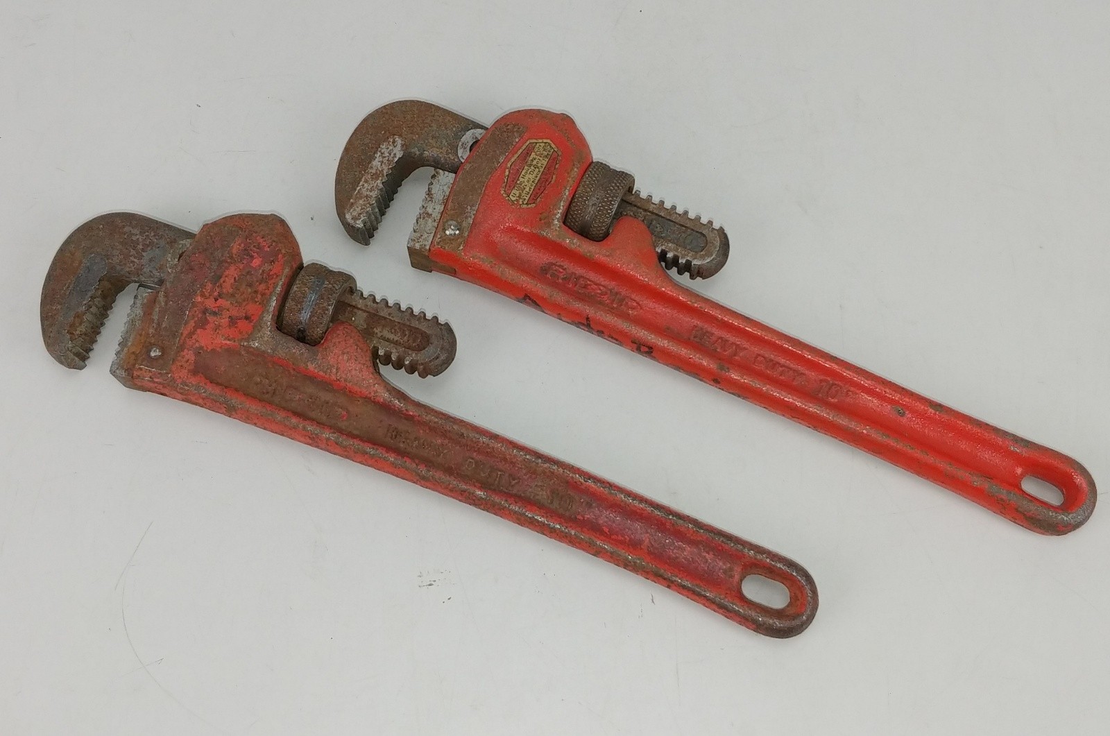 2 RIDGID 10" Heavy Duty Pipe Wrenches