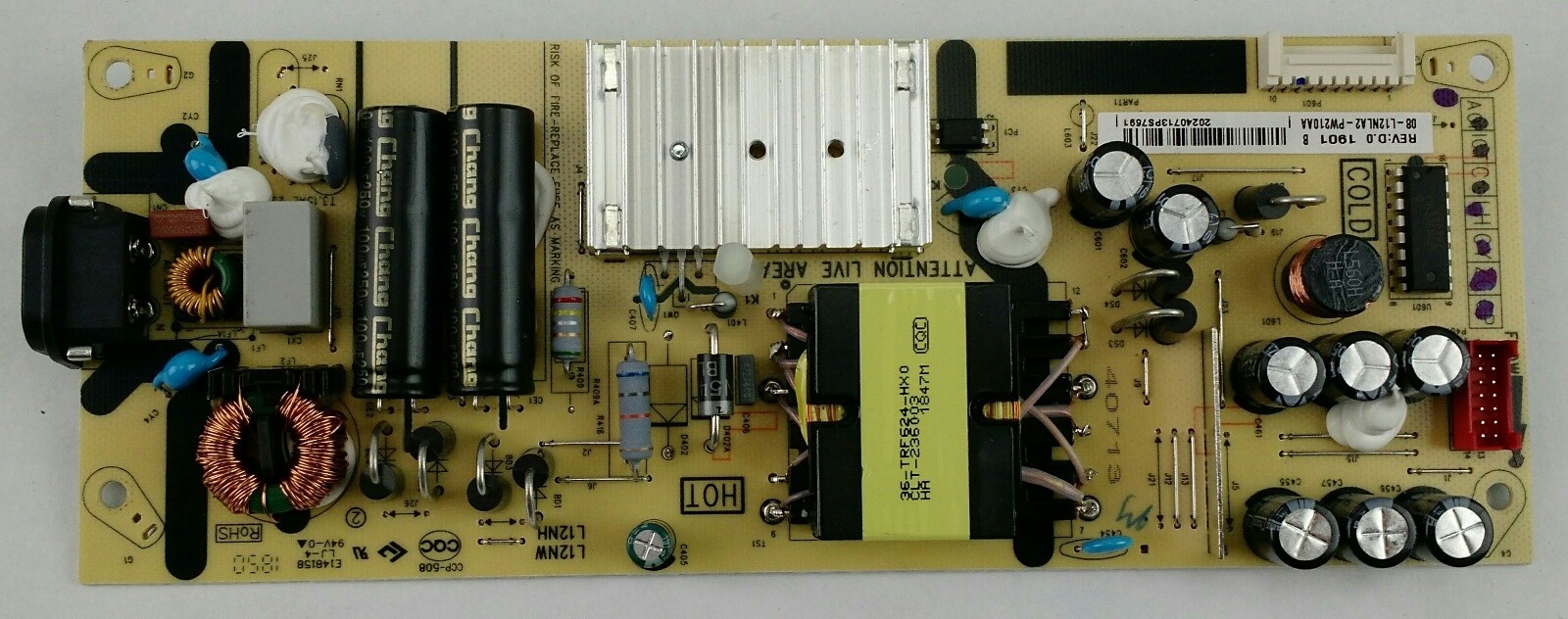 TCL 08-L12NLA2-PW210AA Power Board for 43S421 TV