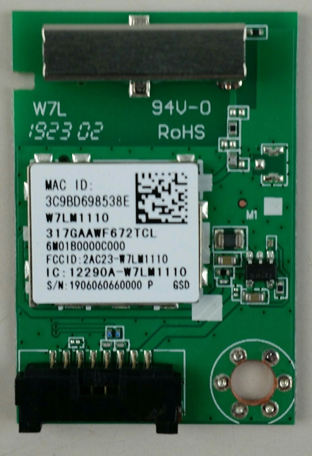 Vizio W7LM1110 WIFI Module Board for D24h-G9 TV