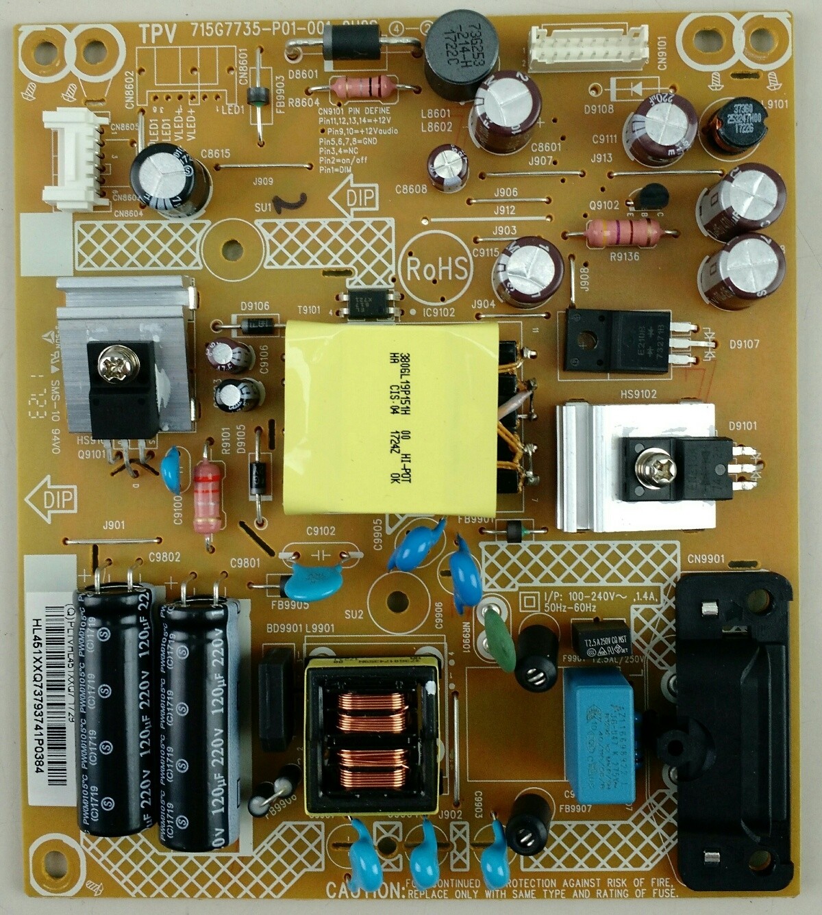 Vizio 715G7735-P01-001-OH2S Power Board for D32f-E1 TV