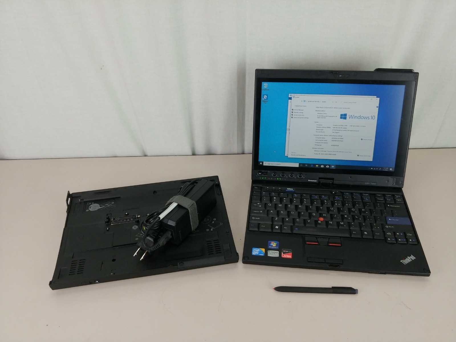 Lenovo ThinkPad x201 Tablet PC i7 2.13GHz 4GB 120GB SSD Windows 10