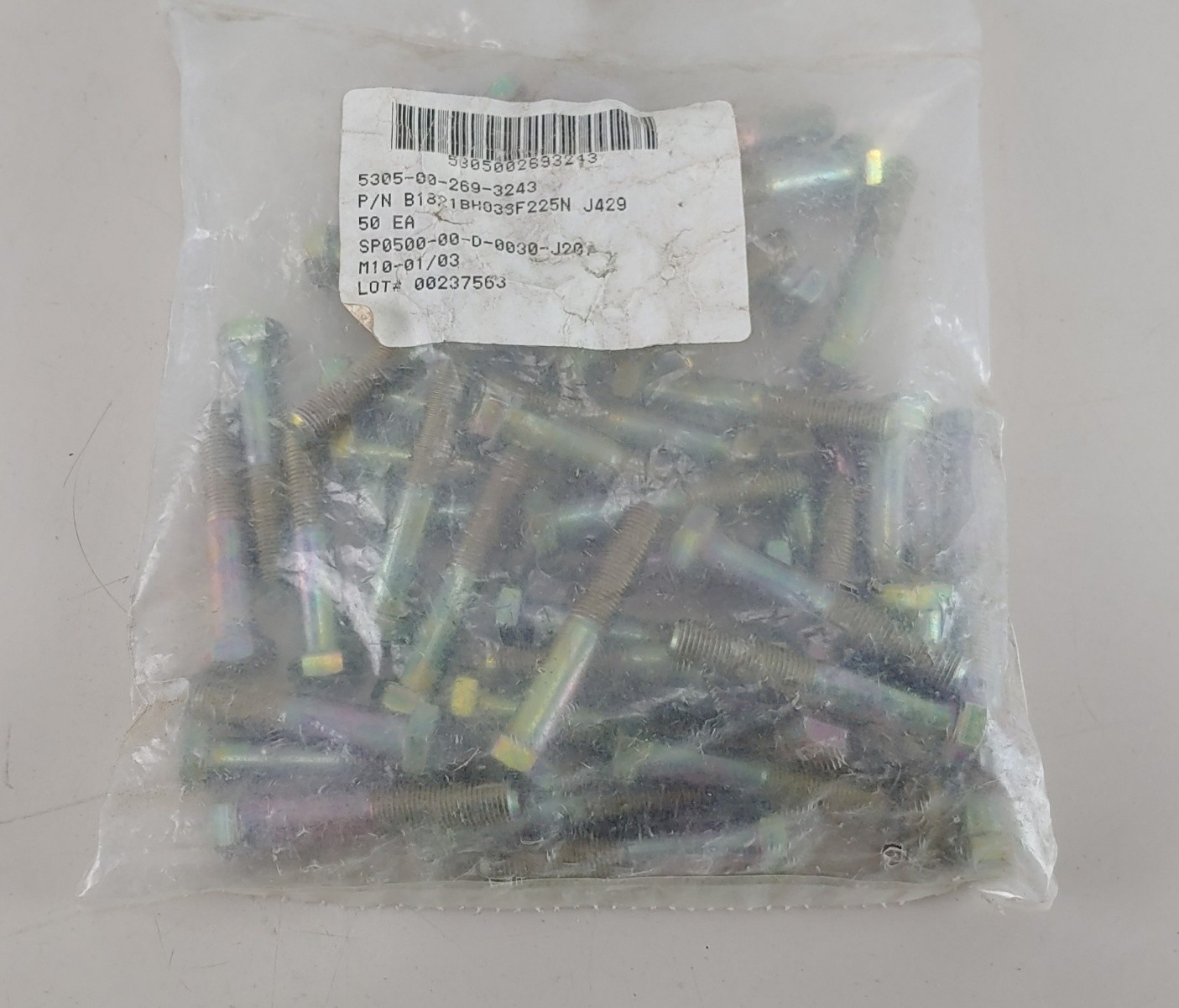 BGM 3/8"-24 x 2 1/2" Yellow Zinc Hex Head Bolt New Qty 50