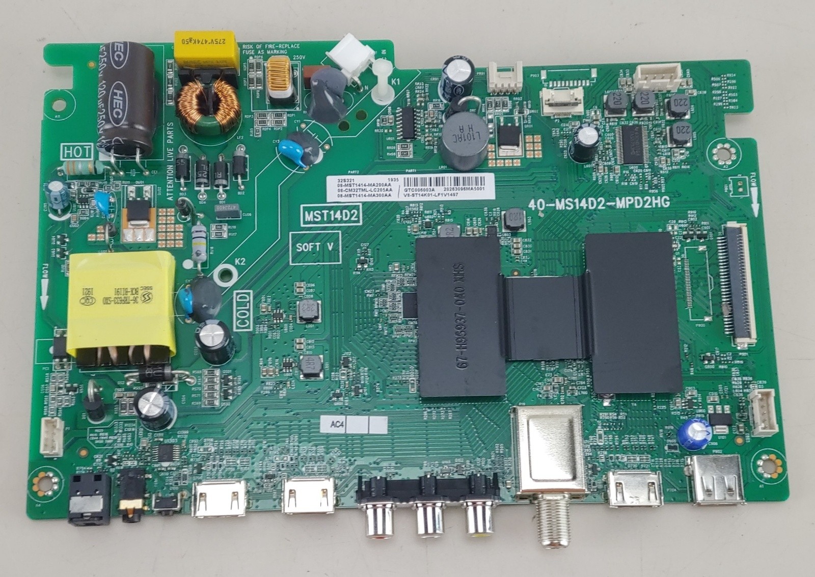 TCL 40-MS14D2-MPD2HG Main Board for 32S321LIAA ROKU TV