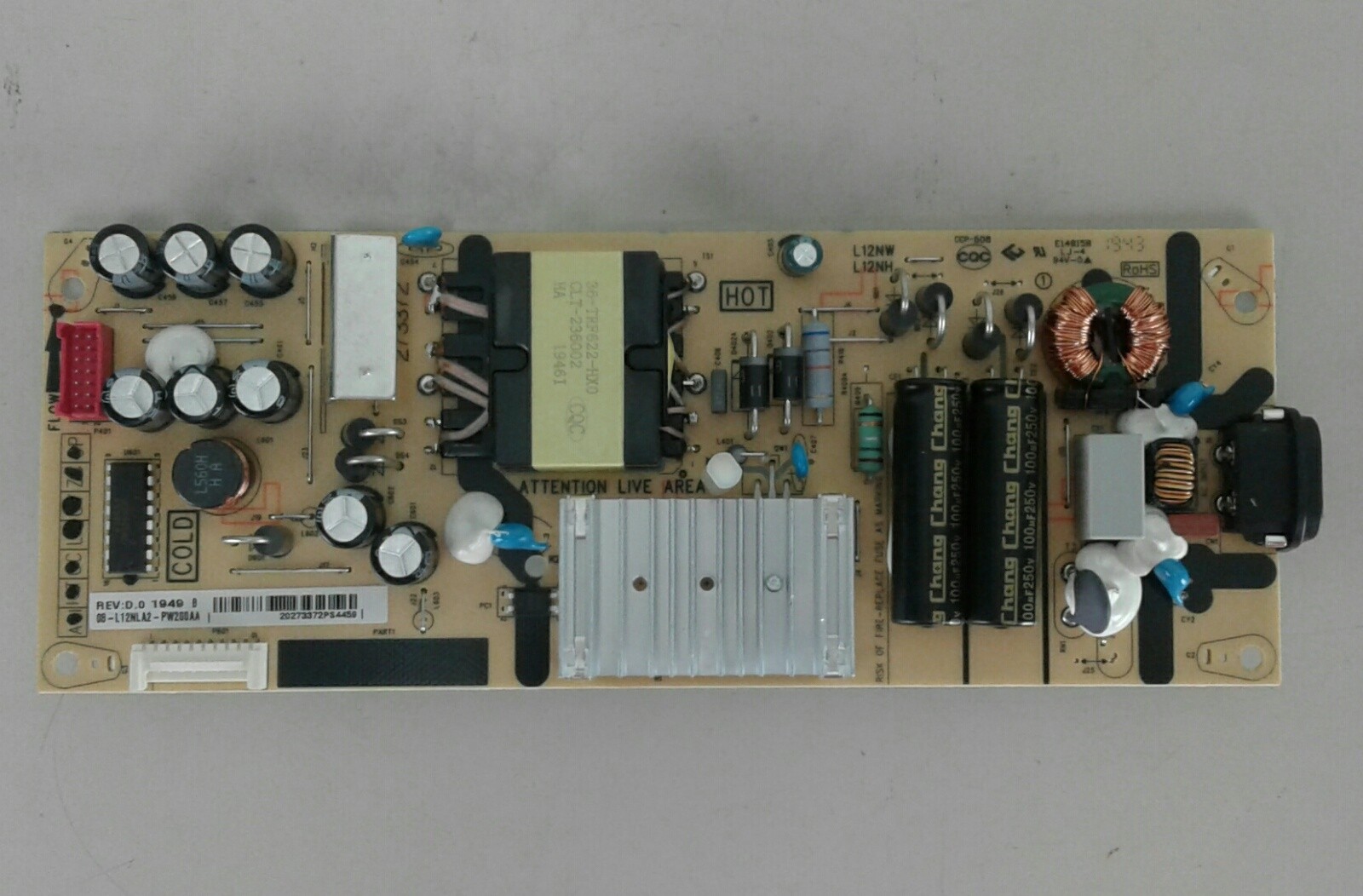 TCL 08-L12NLA2-PW200AA (1949B) Power Board for 50S421 Roku TV 
