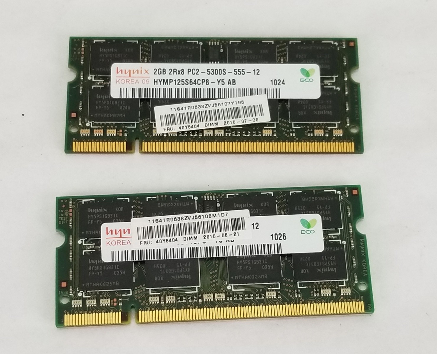 Hynix 4GB (2x2gb) PC2-5300S DDR2 667MHZ LAPTOP MEMORY RAM 