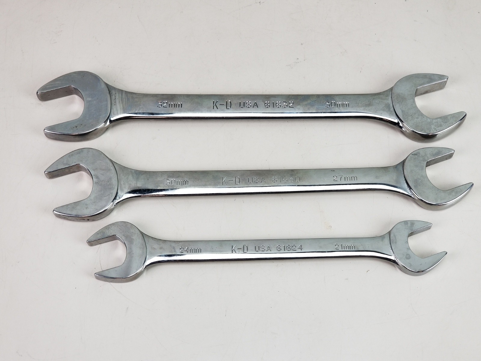 KD Tools USA 3pc Opend End Metric Wrench Set 32mm - 21mm