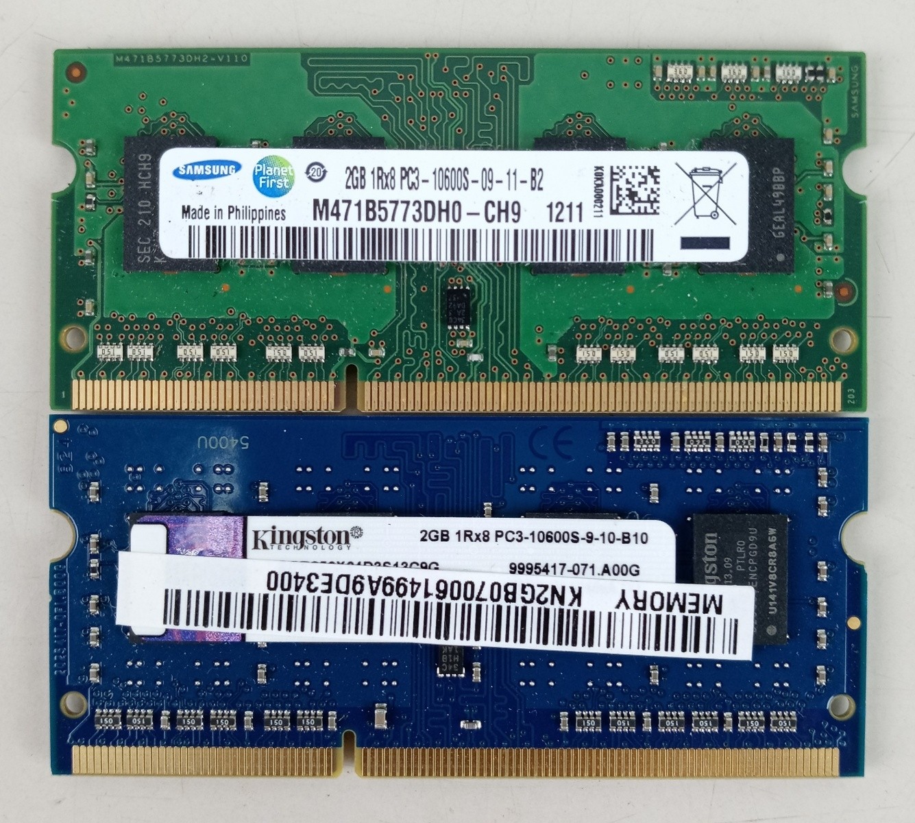 Mixed Brands 4GB (2x2gb) PC3-10600S DDR3 1333MHz SODIMM Laptop Memory 