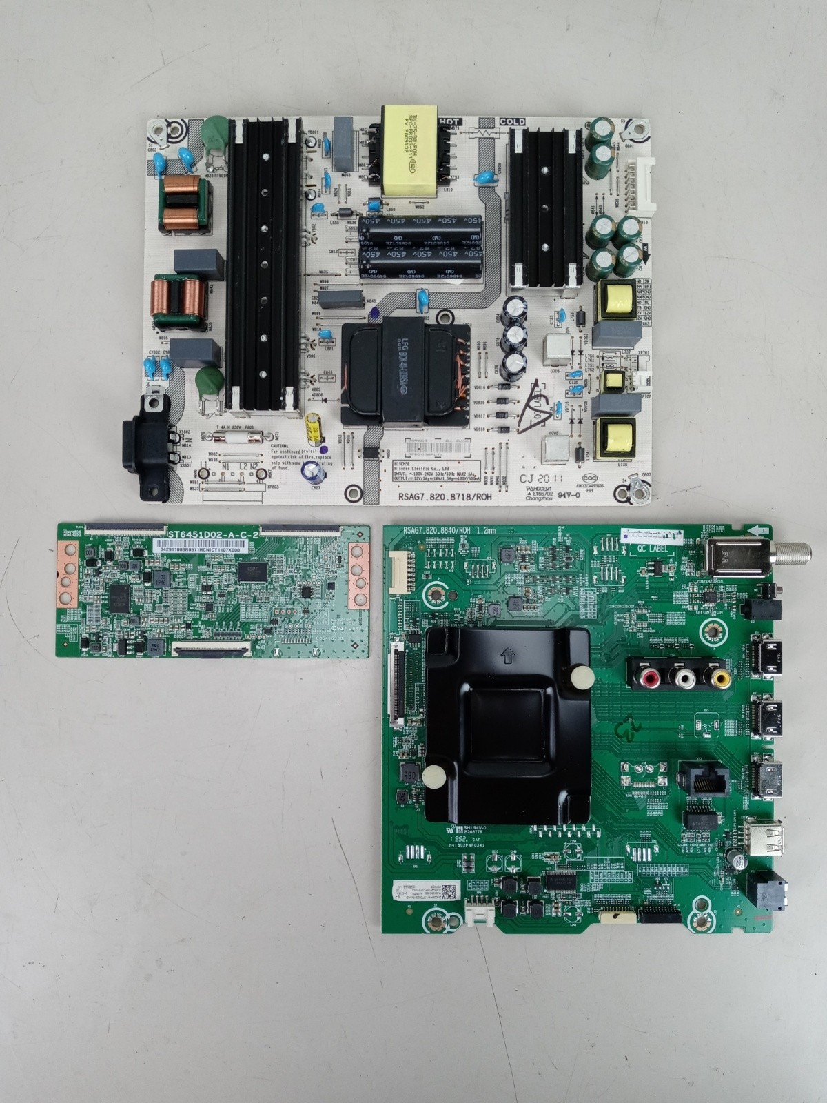 Hisense Board Repair Set (Main, Power, T-con) for 65R6E3 TV 