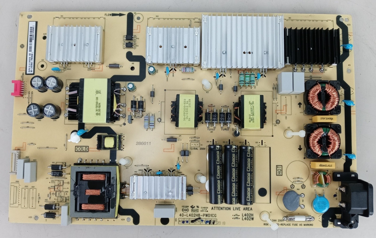 TCL 40-L402H8-PWD1CG (08-L402WA4-PW200AB) Power Board for 75S421 TV 