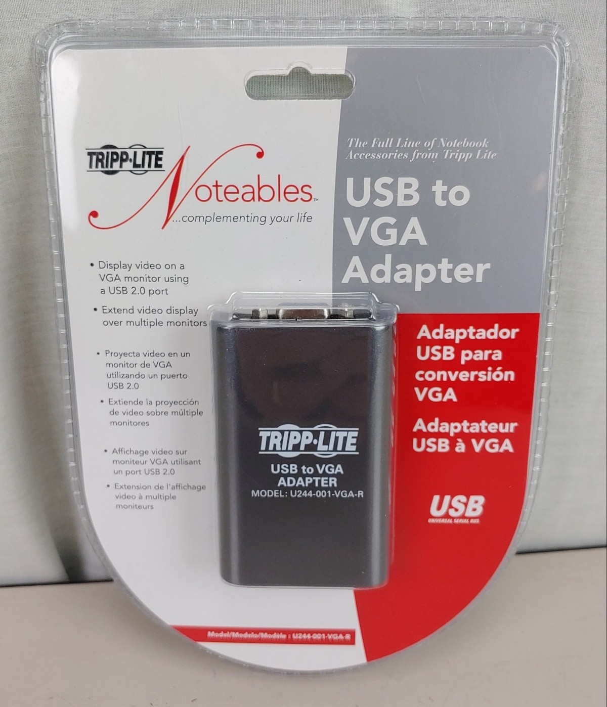 Tripp Lite USB to VGA Adapter Model U244-001-VGA-R NEW sealed 