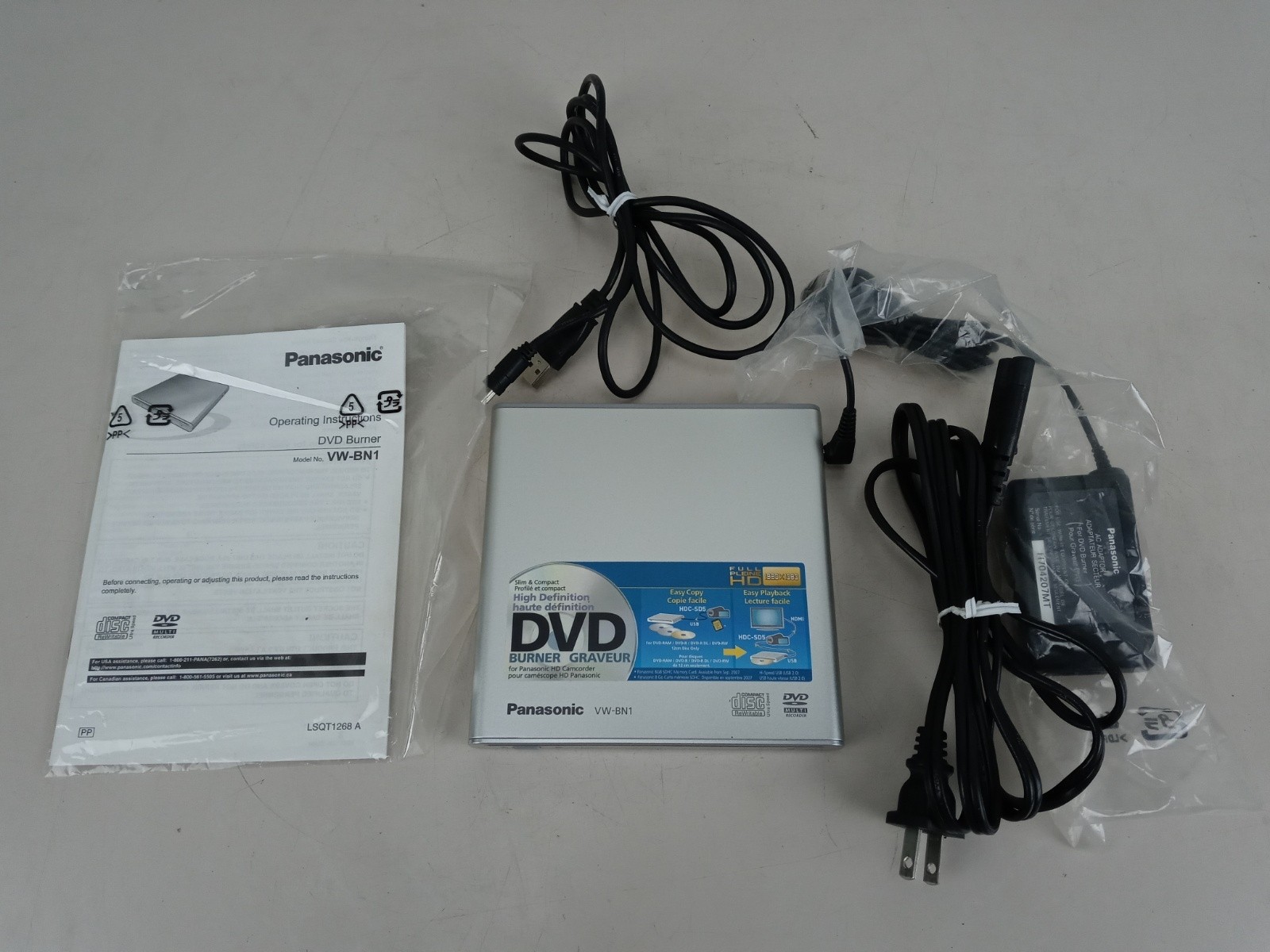 Panasonic VW-BN1 External USB HD DVD Reader/Burner - Tested
