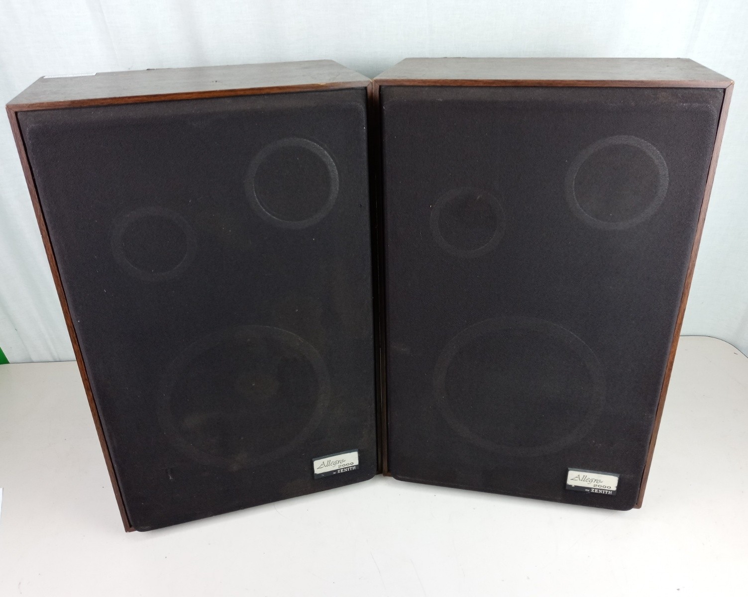 Vintage Zenith Allegro 2000 Speaker System AS IS read description