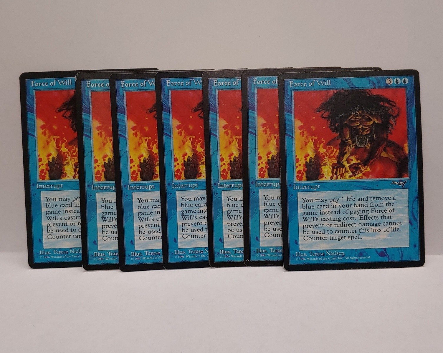 7x MTG Magic the Gathering Alliances - Force of Will - Nice