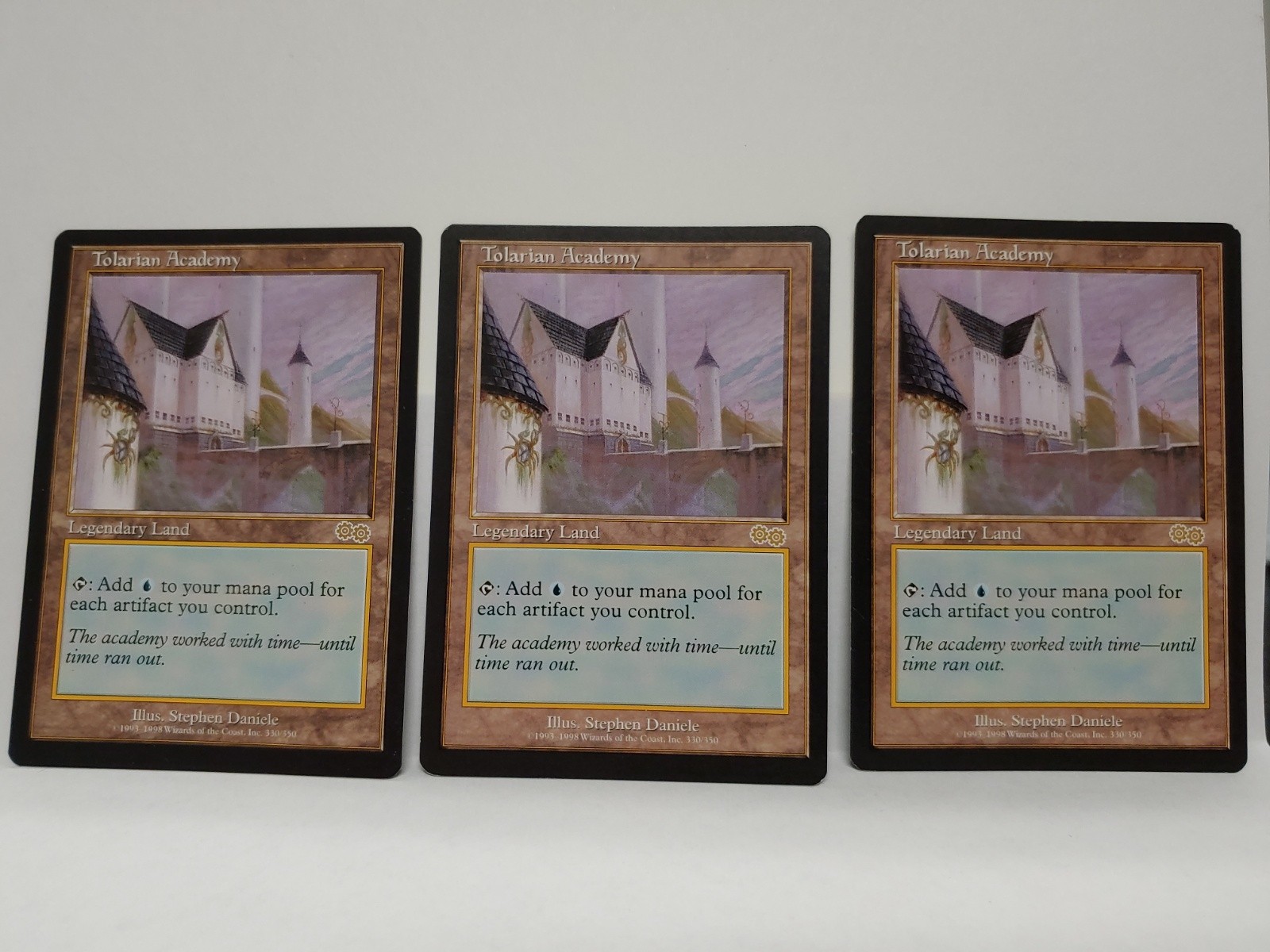 3x MTG Tolarian Academy Urza's Saga Never Played