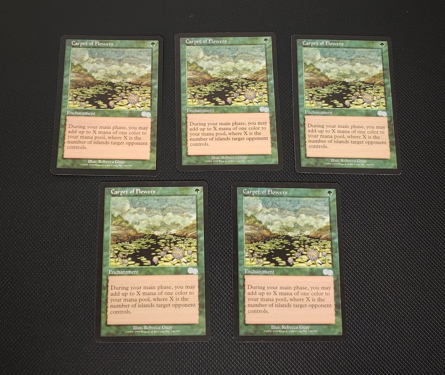 MTG: 5x Carpet of Flowers Urza's Saga. NM Never Played