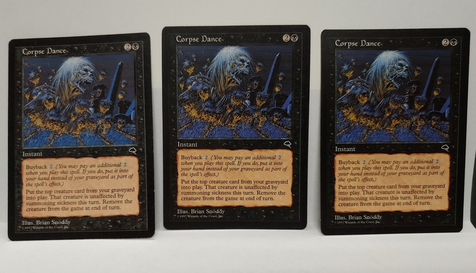 3x MTG Corpse Dance Tempest Reserved List NICE