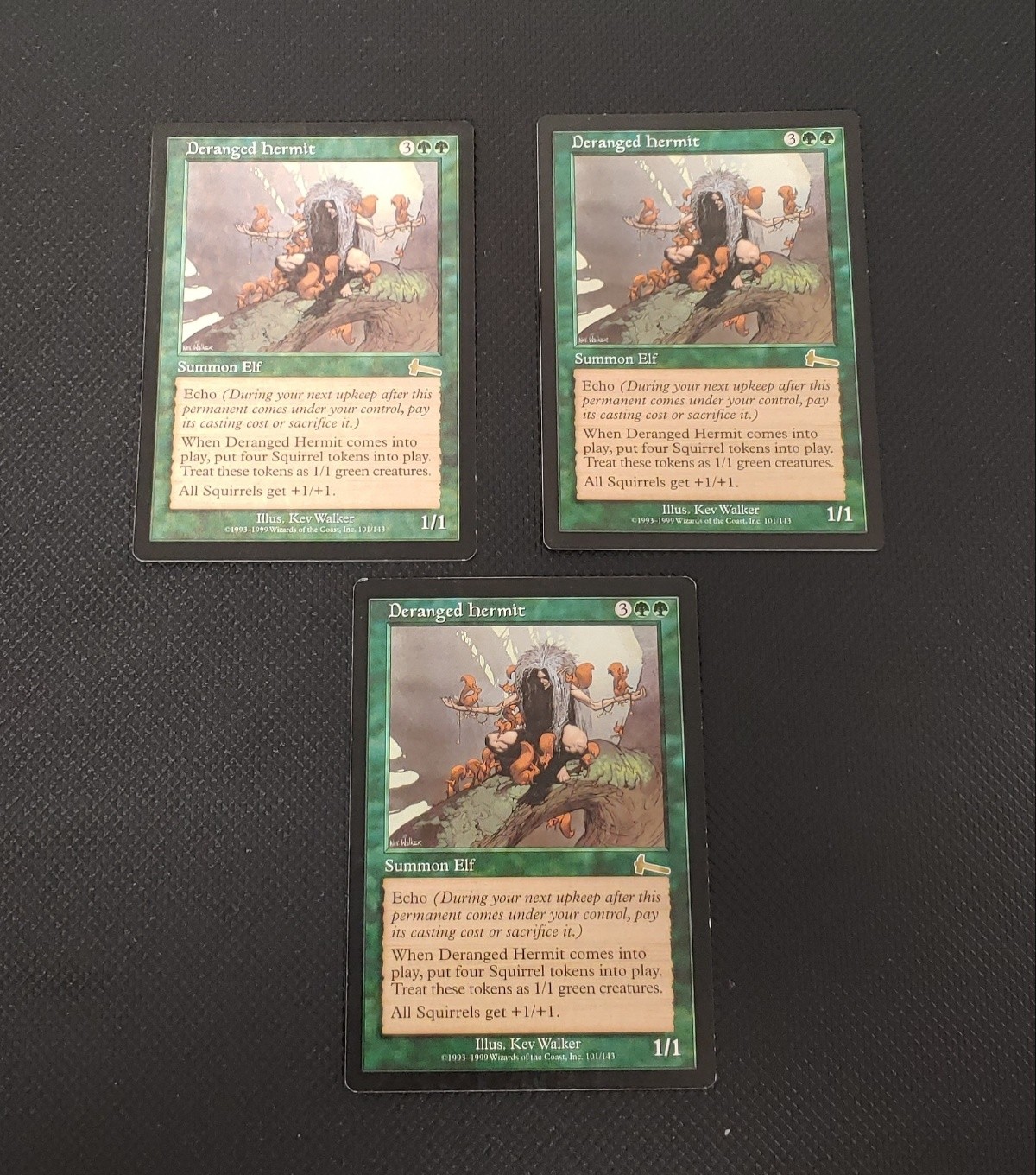 3x Deranged Hermit - MTG - Urza's Legacy - LP - English