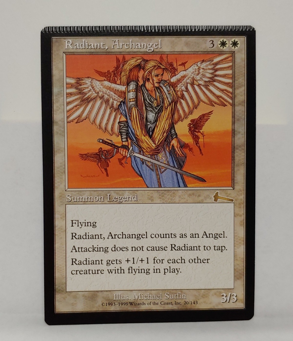 Miscut Radiant Archangel x1 - MTG Urza's Legacy NM