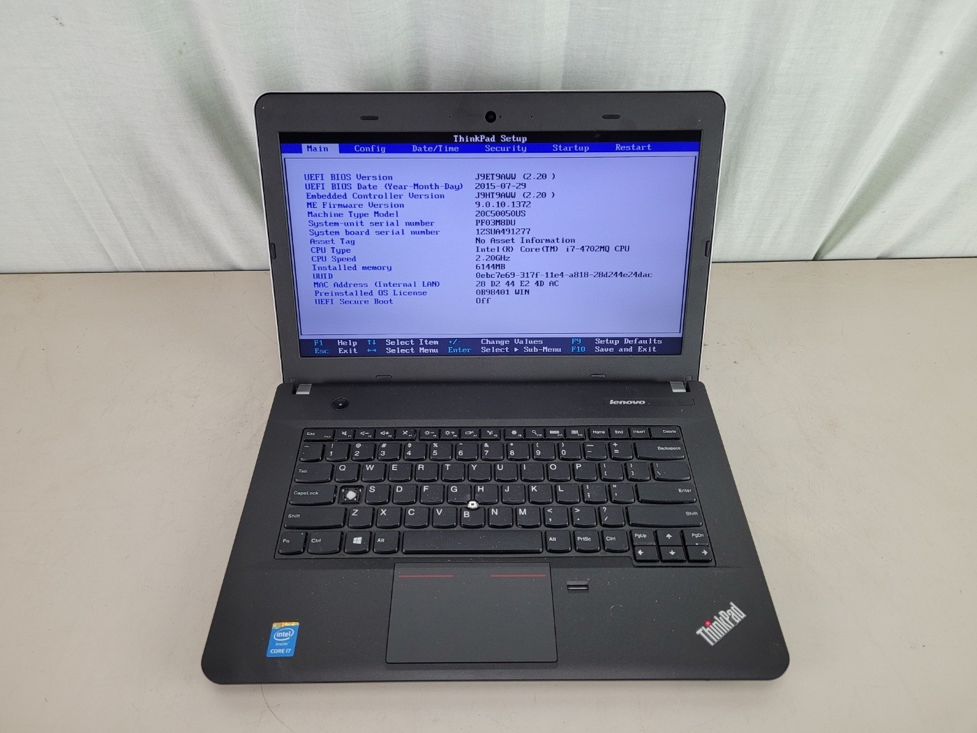 Lenovo Thinkpad E440 2.2GHz Intel Core i7-4702MQ 6GB  NO HDD PARTS
