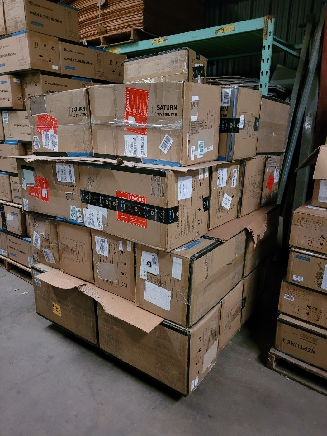 1 Pallet 30 Units Elegoo Saturn 3D Printers Uninspected Returns