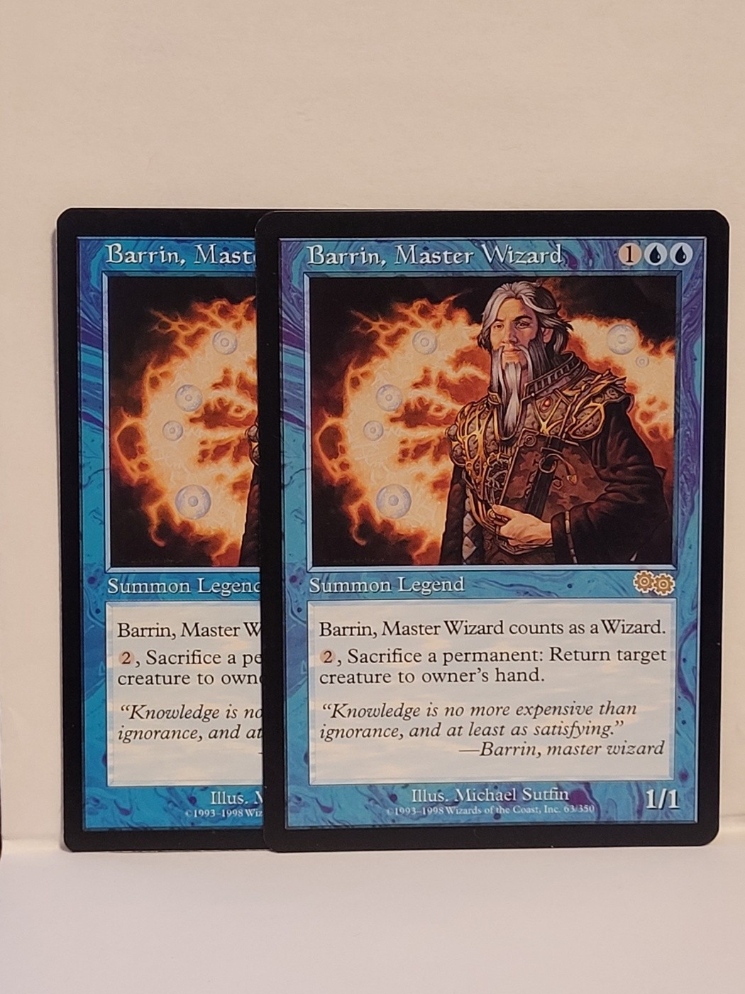 MTG 2x Barrin, Master Wizard Urza's Saga NP