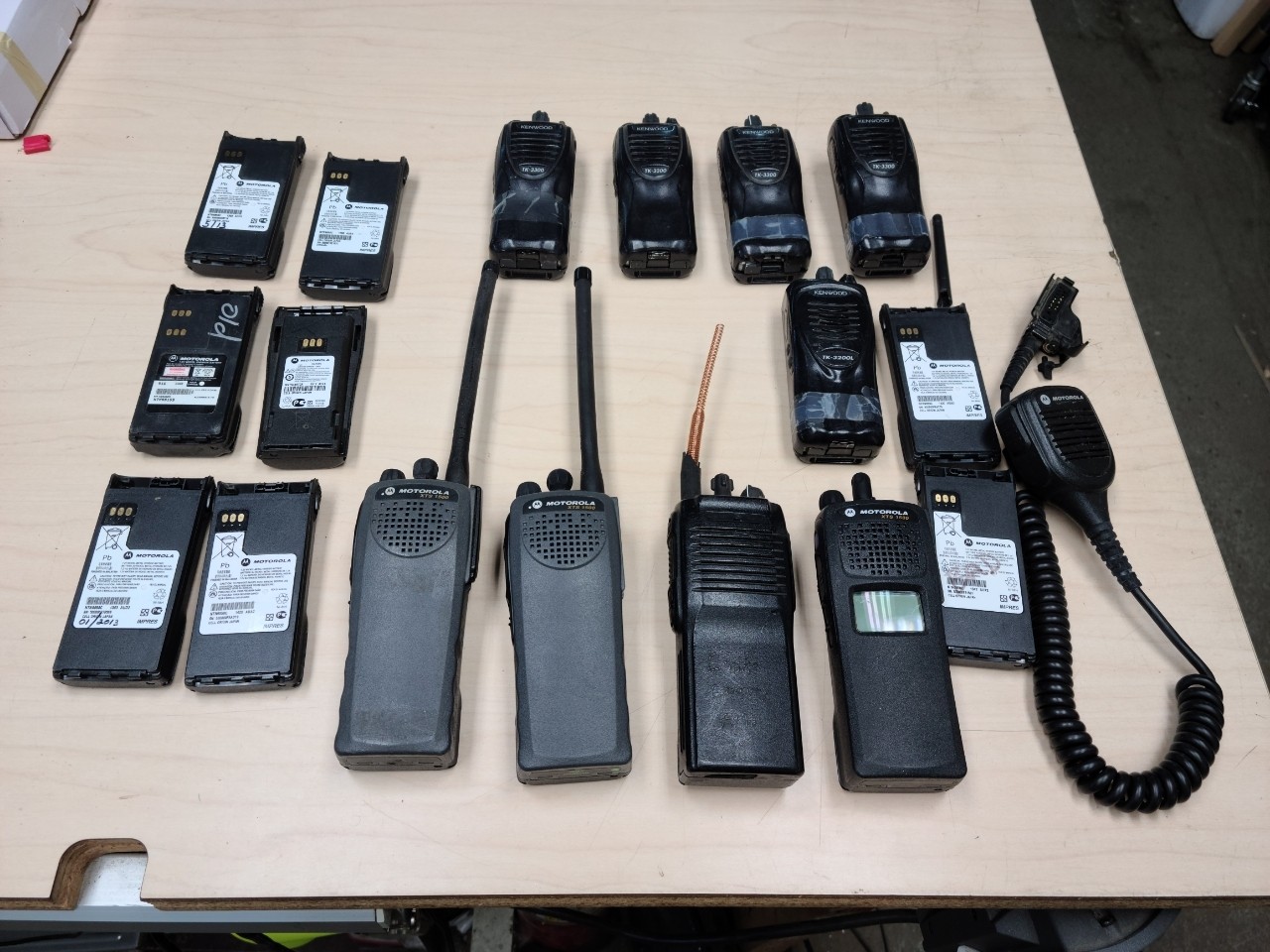 Motorola Kenwood Radio and Battery Lot for Parts or Repair