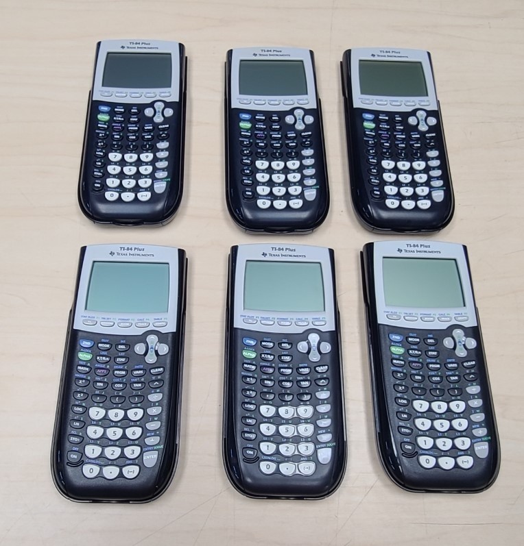 Texas Instruments TI-84 Plus Graphics Calculator Used Lot of 6