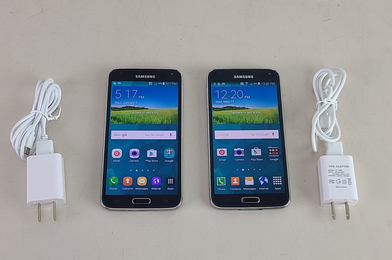 2 Samsung Galaxy S5 SM-G900A 16GB 4G LTE GSM AT&T