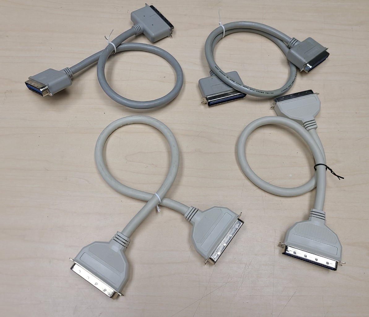 2ft SCSI Cable Centronics 50 M to M Lot of 4 