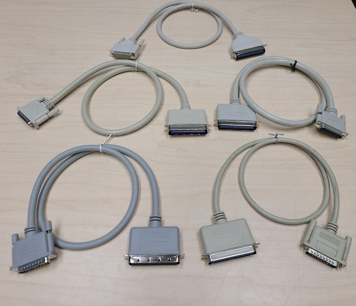 3ft SCSI Cable Centronics 50 M to DB25 M Lot of 5