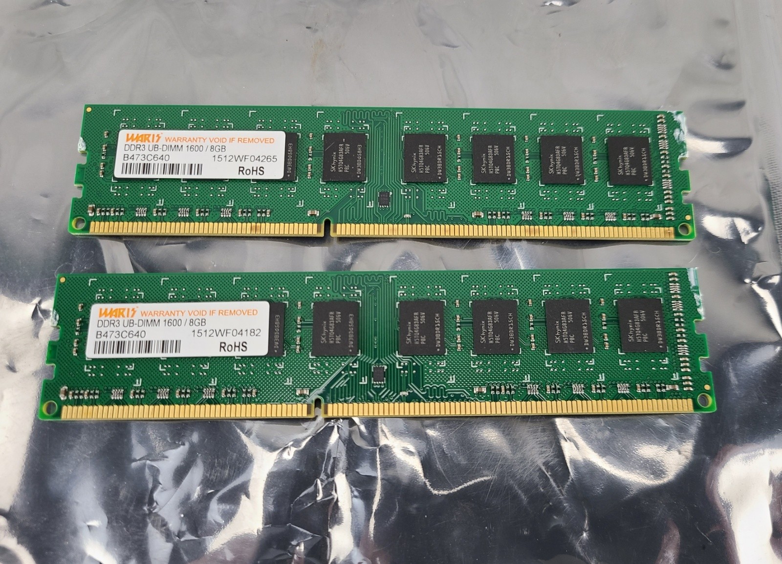 16GB MEMORY RAM DDR3 PC3-12800 1600MHz ECC UNBUFFERED 2x 8GB