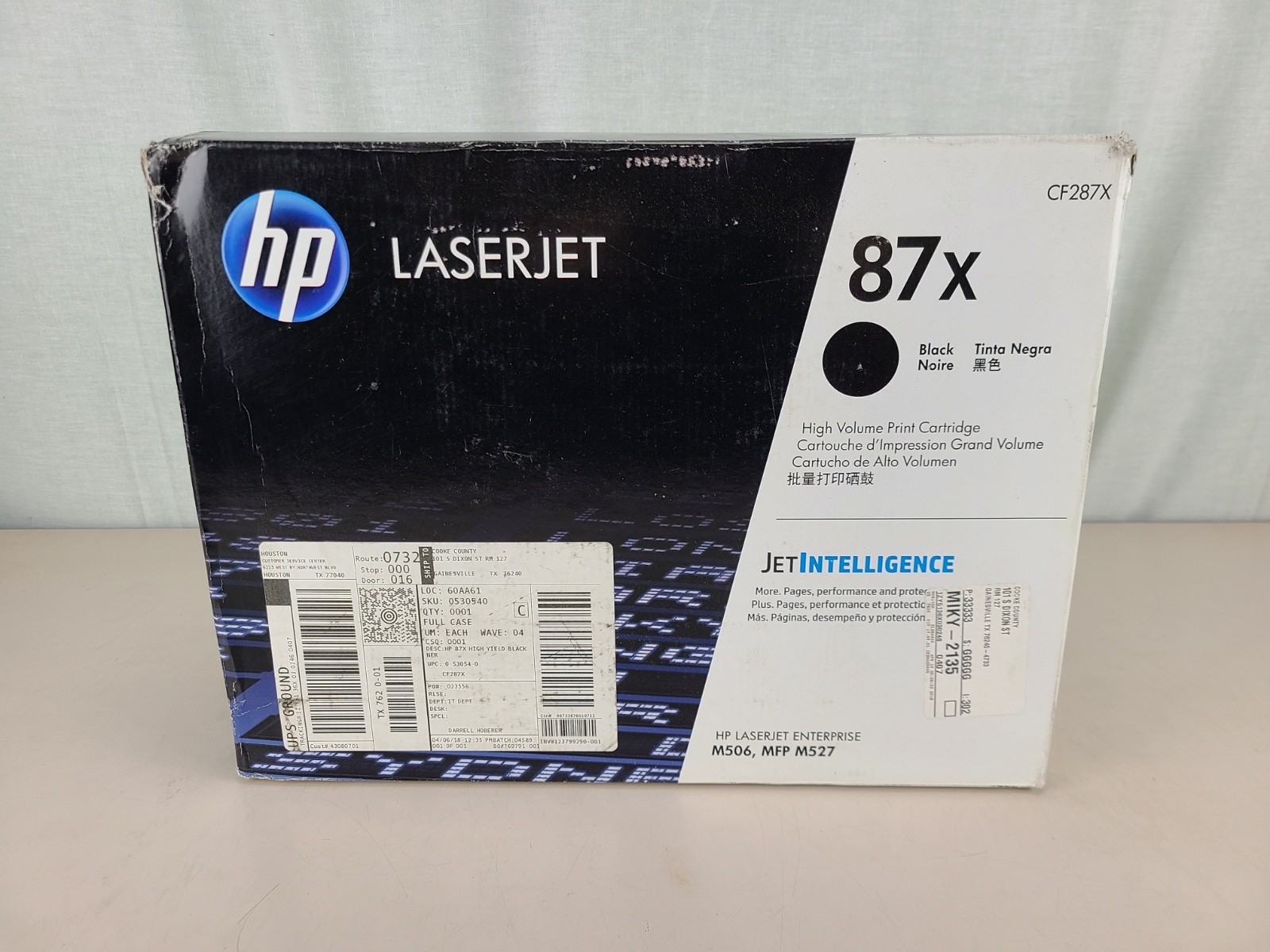 Genuine HP CF287X (87X) Black High Capacity Cartridge New