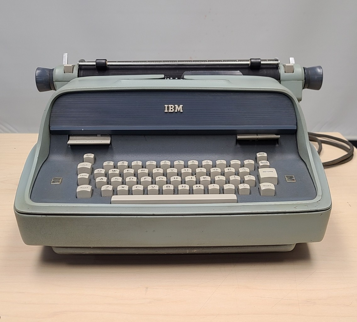 Vintage IBM Electric Typewriter Model 11 Green for Parts or Repair