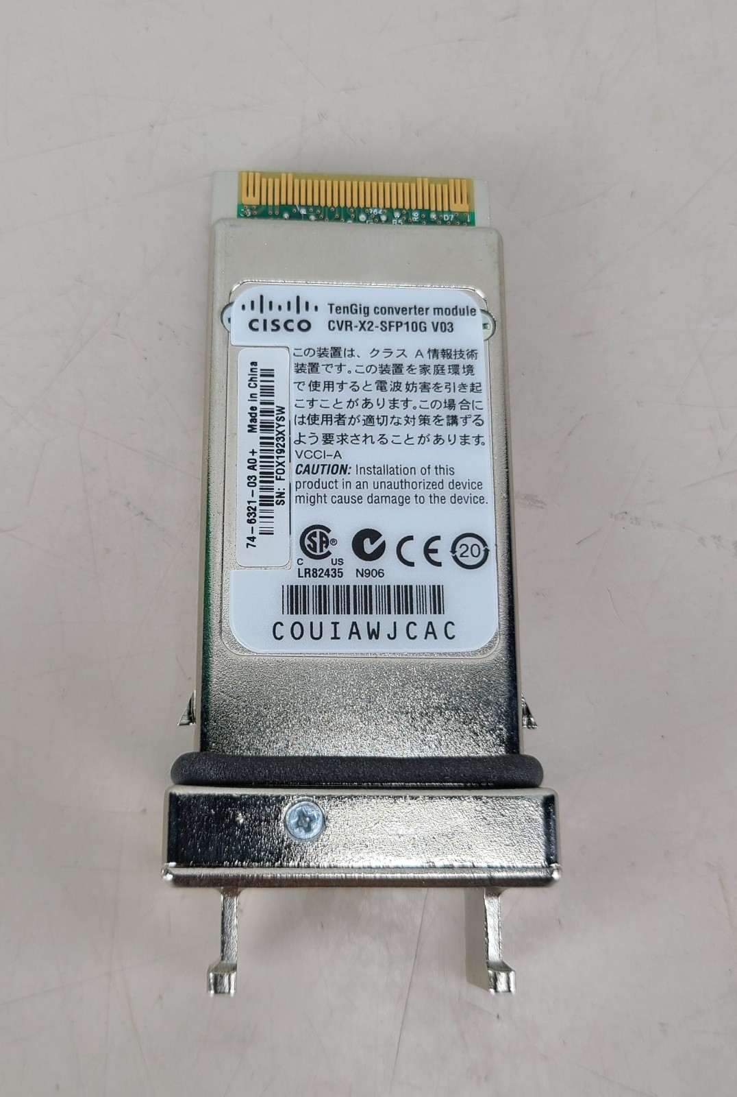 CISCO CVR-X2-SFP10G V03 TENGIG Converter Module