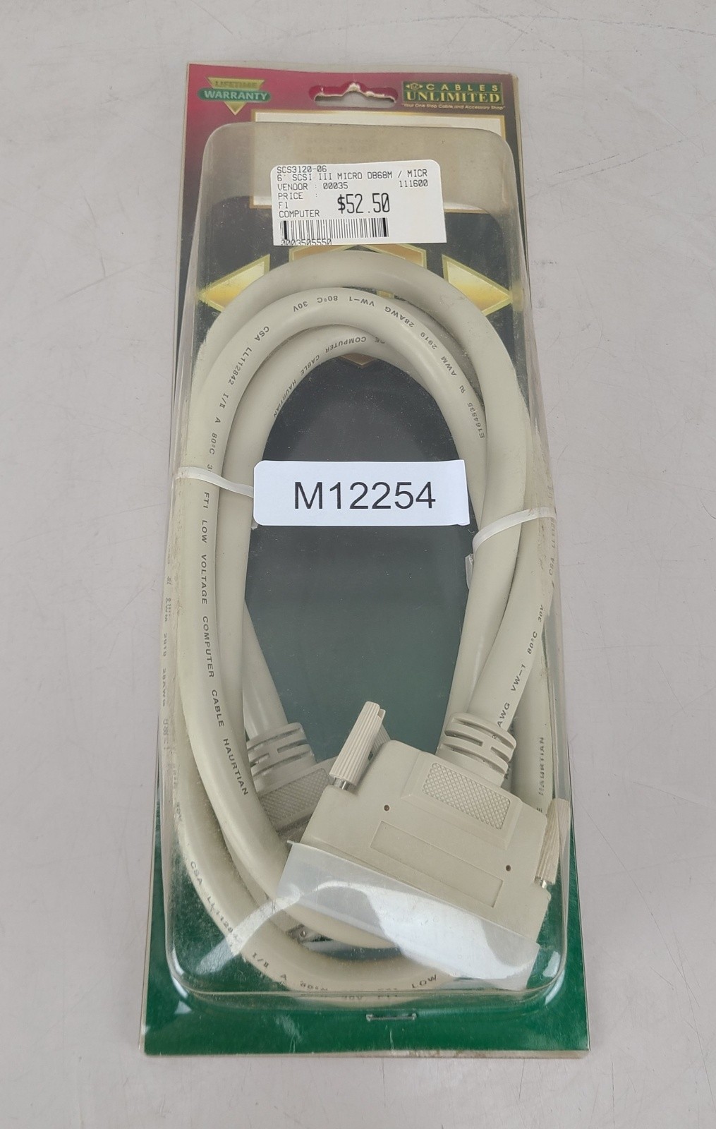 6ft SCSI-3 (HPDB68) to SCSI-3 (HPDB68) External 68-Pin Male/Male Cable, SC-311