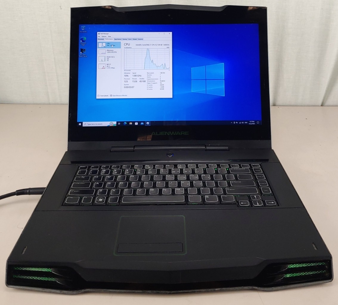 Alienware M15x i7 Q 720 NVIDIA GeForce GTX 260M 8GB RAM 256GB SSD (SOLD AS IS)