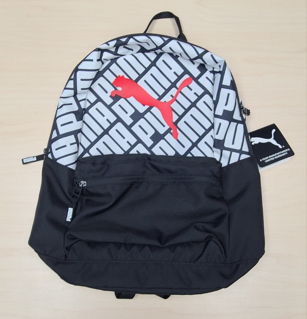 Puma Black/White 18" Comfort Padded Backpack Laptop Sleeve