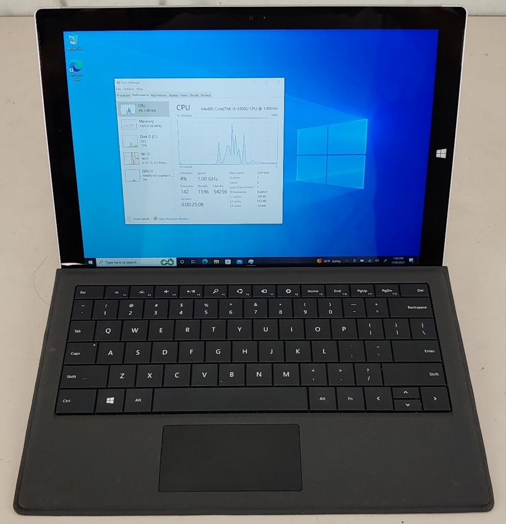 Microsoft Surface Pro 3 1631 12.3" i5 4300U, 4GB RAM, 128GB SSD