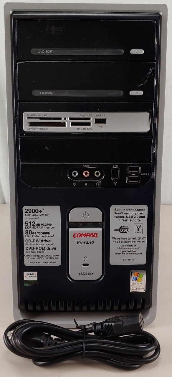 Compaq Presario SR1214NX AMD XP 2900+ 512MB 82GB HDD NO OS