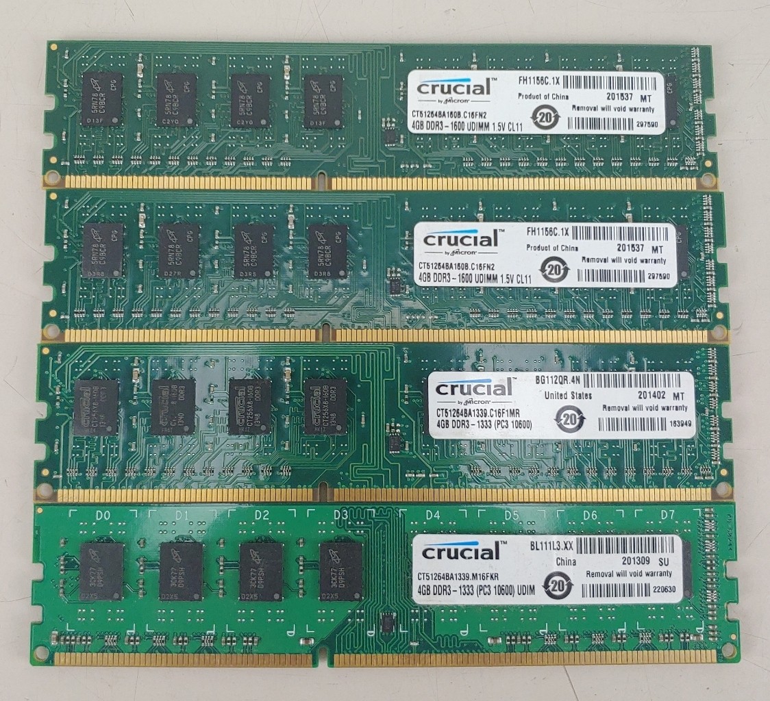 Crucial 16GB (4x4GB) DDR3-1333 (PC3 10600) UDIM
