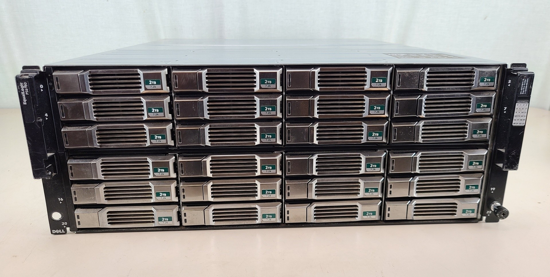 Used Dell EqualLogic PS6100 24 Bay 3.5 Inch With 24 Caddies NO HARD DRIVES