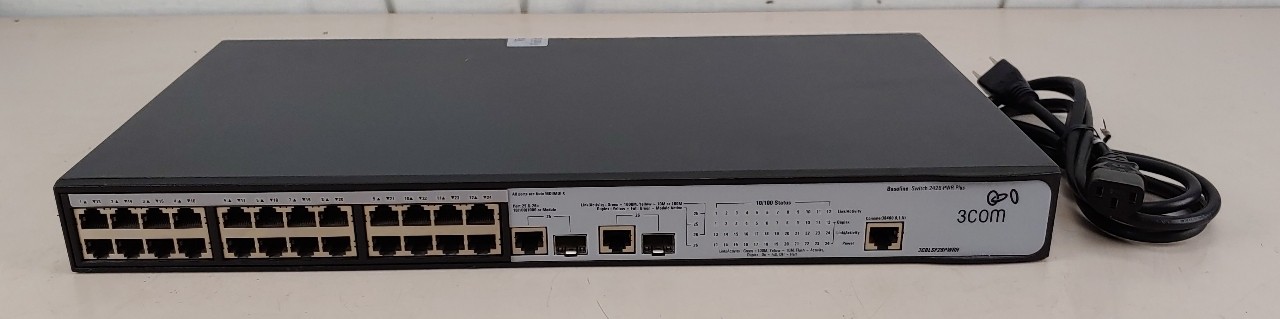 3COM 3CBLSF26PWRH Baseline Switch 2426-PWR PLUS 24X10/100 POE 2XGBE 24 Port