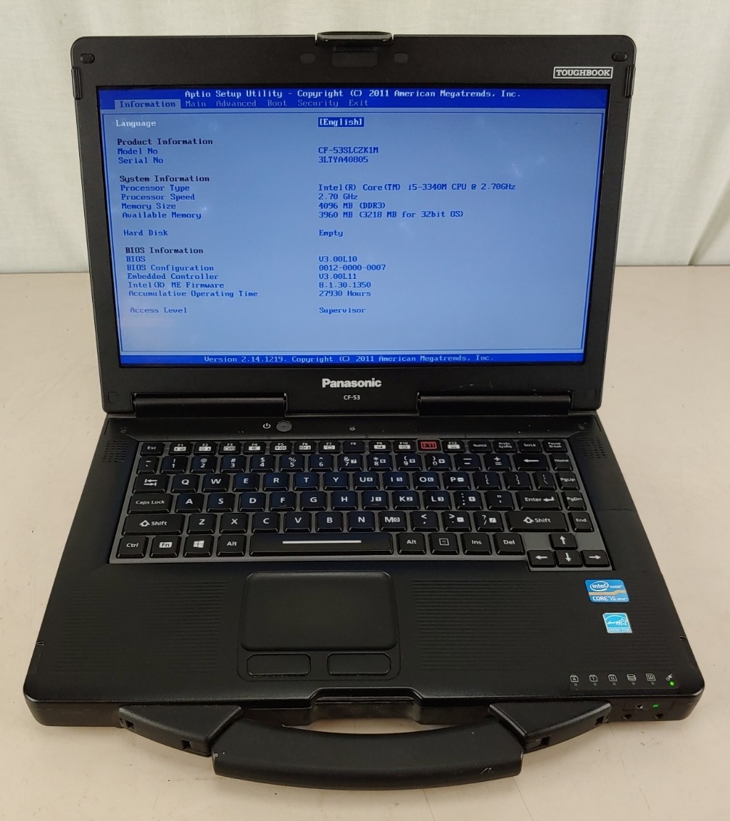 Panasonic Toughbook CF-53 MK3 i5-3340M 4GB (For Parts)