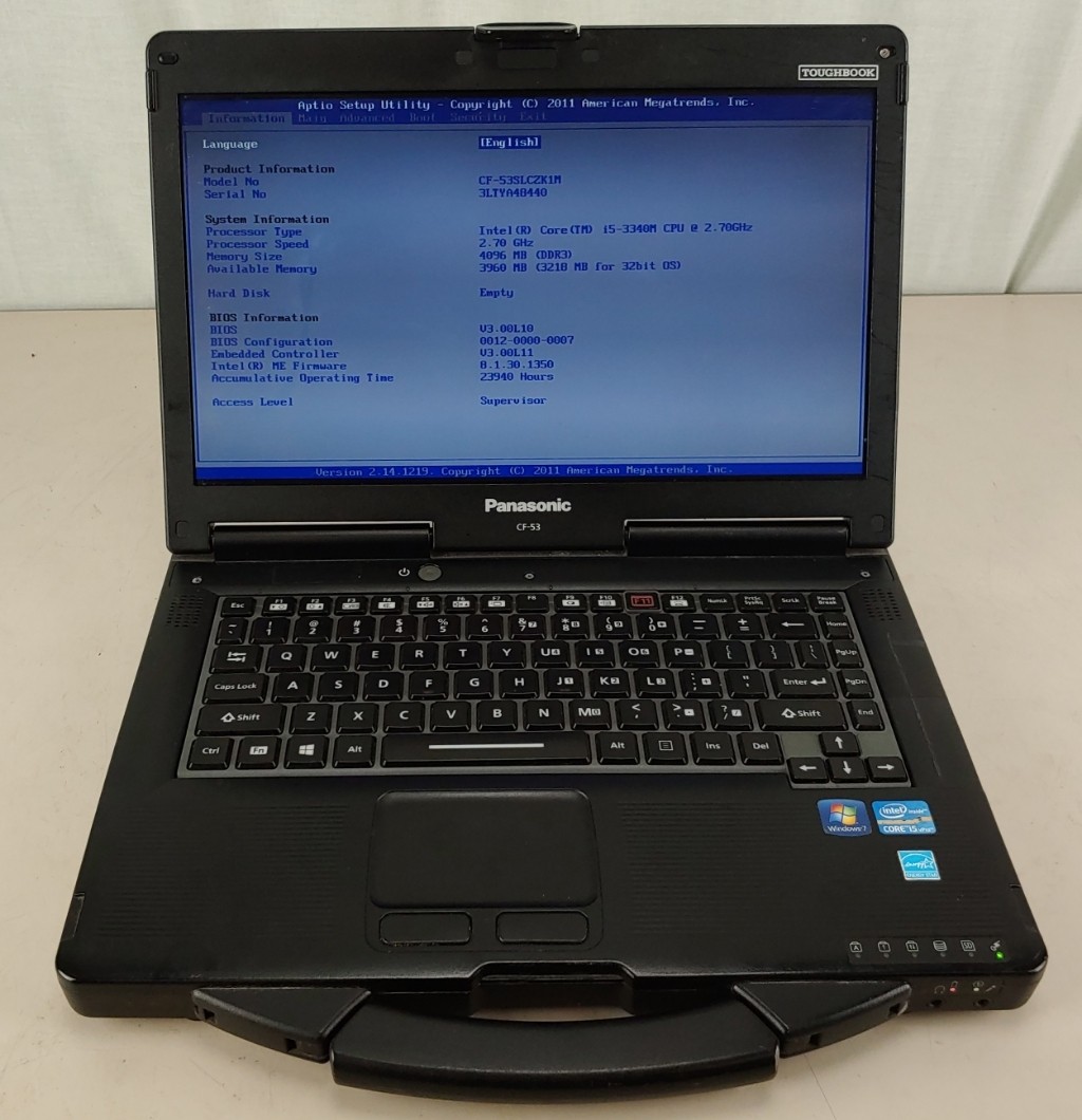 Panasonic Toughbook CF-53 MK3 i5-3340M 4GB (For Parts)