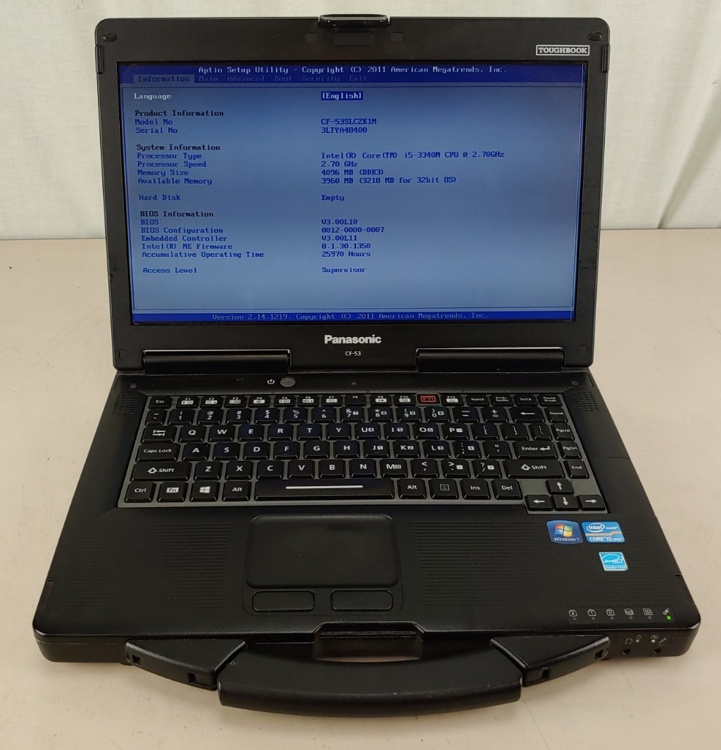 Panasonic Toughbook CF-53 MK3 i5-3340M 4GB (For Parts)