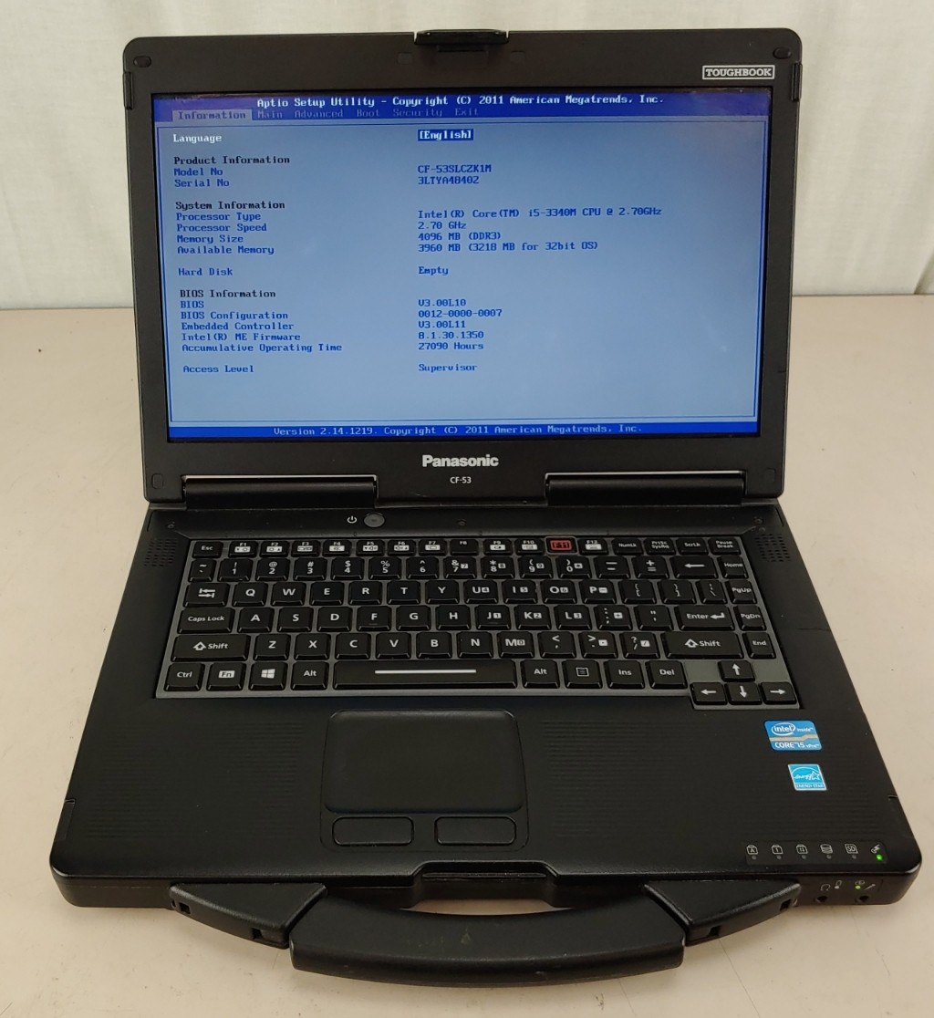 Panasonic Toughbook CF-53 MK3 i5-3340M 4GB (For Parts)