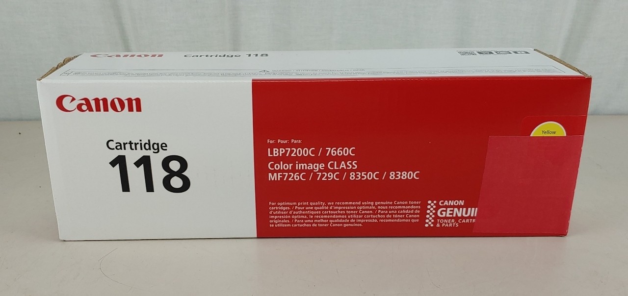 Canon 118 Toner Cartridge Yellow 2659B001 GENUINE NEW