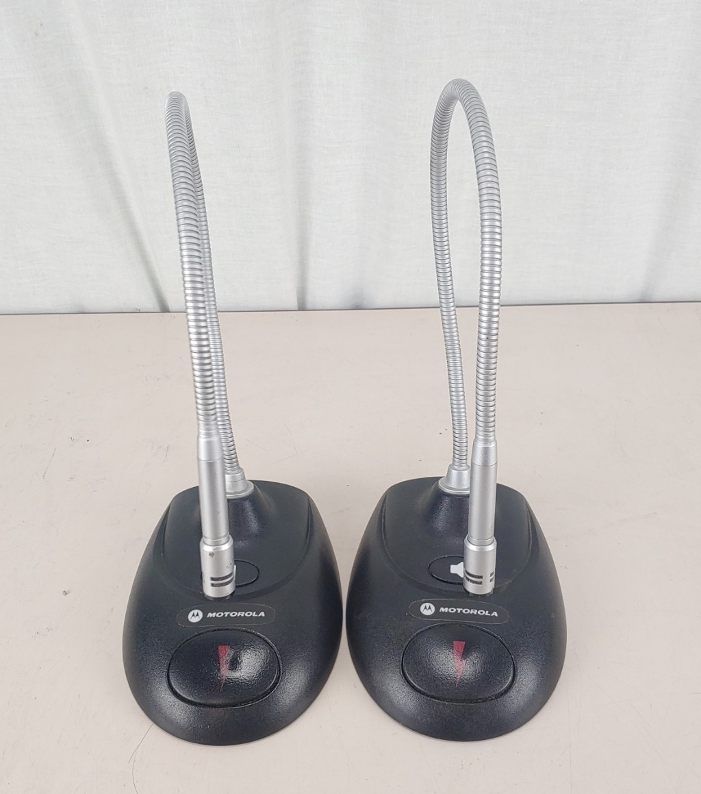 Lot of 2 Motorola Gooseneck Microphones B1914A - No Cable