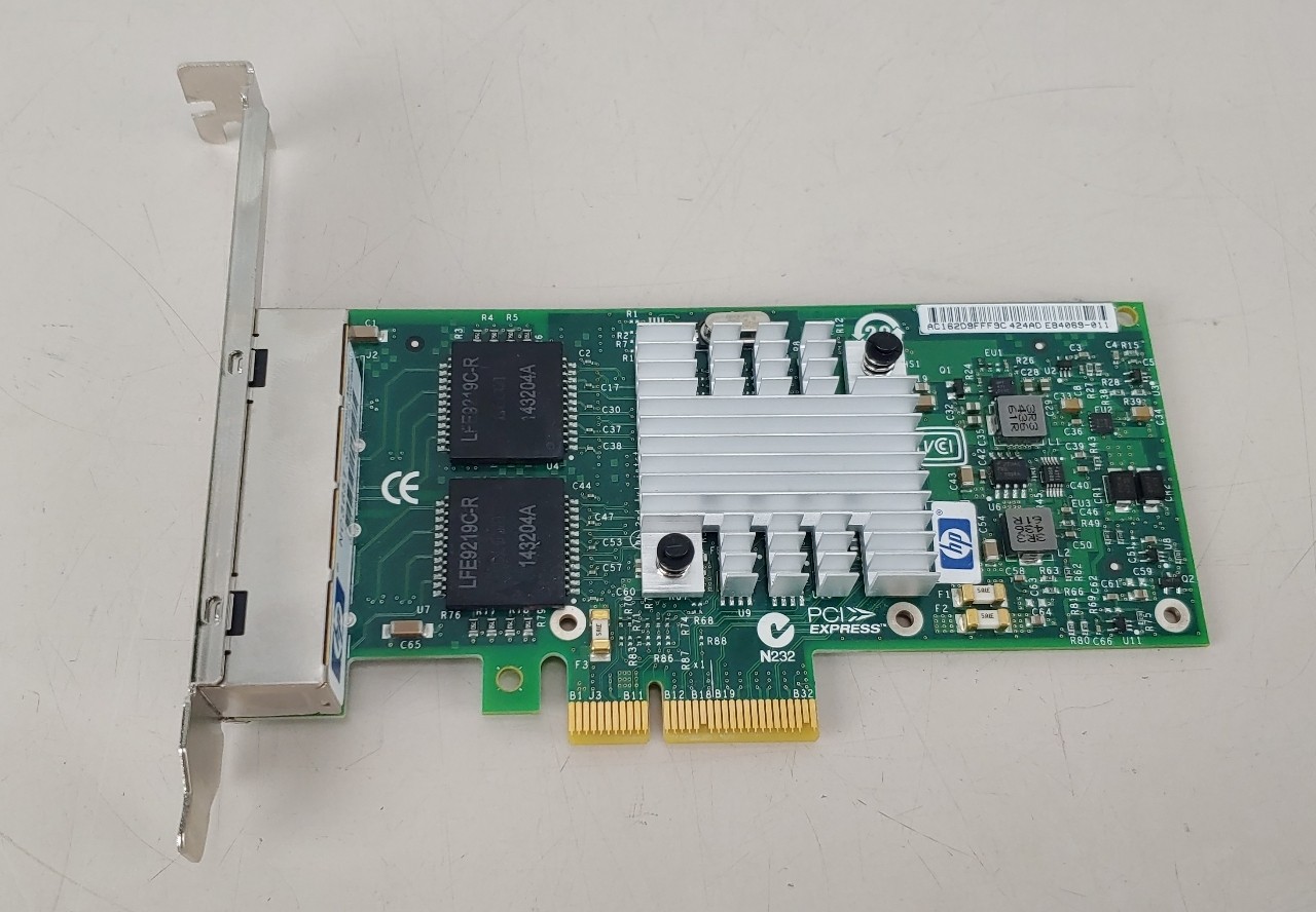 HP NC365T 593743-001 PCI-E 4 Port Gigabit Ethernet Server Adapter Low Profile